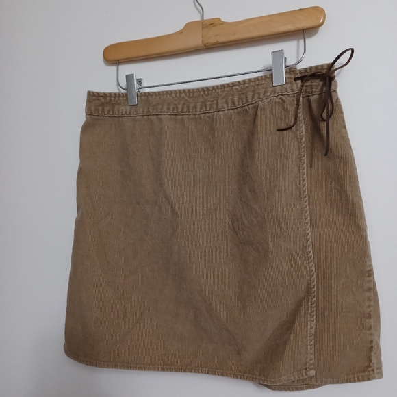 American Eagle Outfitters Corduroy Wrap Skirt With Tie - Picture 2 of 5